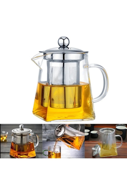 Noch Tea™ Borosilikat Isıya Dayanıklı Cam Teapot