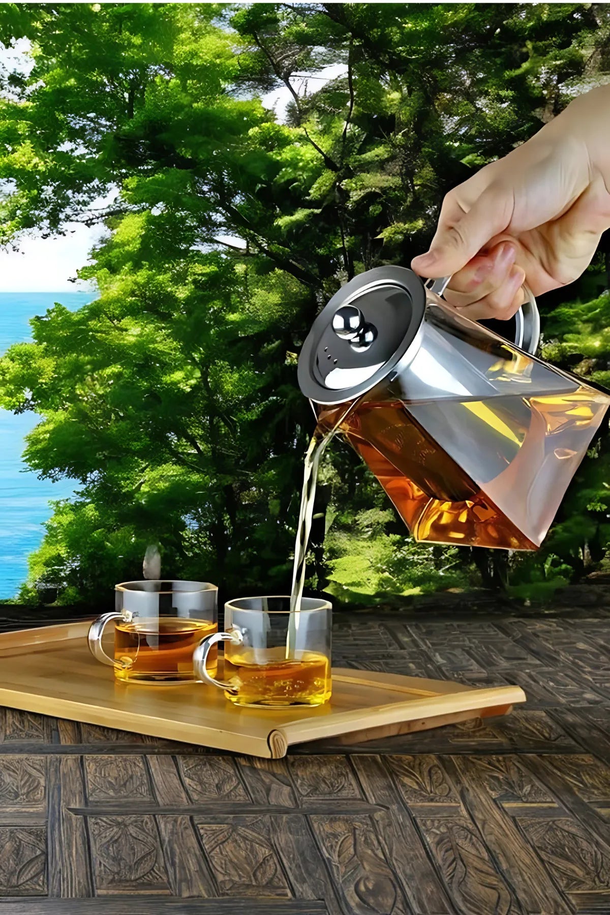 Noch Tea™ Borosilikat Isıya Dayanıklı Cam Teapot